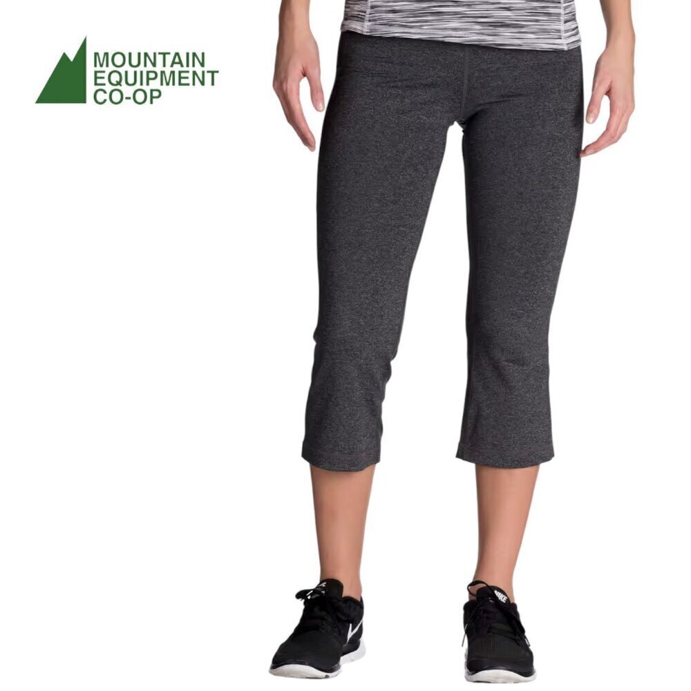 MEC Lotus Capris Activewear Running Yoga Climbing Gray – size M - Picture 2 of 10